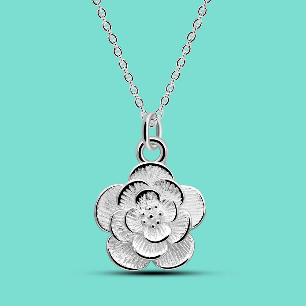 Women's 925 Sterling Silver Flower Pendant Necklace 16-20 Inch Charm Jewelry Mother's Day Gift
Women's 925 Sterling Silver Flower Pendant Necklace 16-20 Inch Charm Jewelry Mother's Day Gift