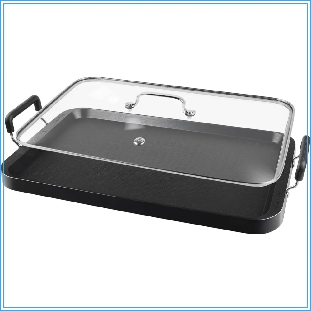 2 Burner Griddle Pan with Glass Lid, Stove Top Flat for Glass Stove Top, Aluminum Non-Stick for Gas Grill, Double Burner Camping
2 Burner Griddle Pan with Glass Lid, Stove Top Flat for Glass Stove Top, Aluminum Non-Stick for Gas Grill, Double Burner Camping