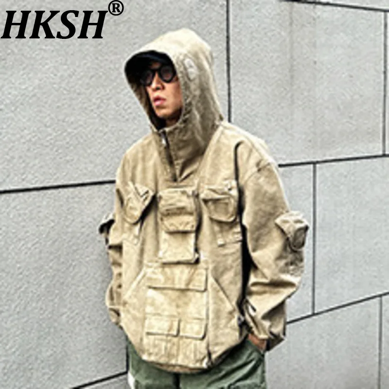 HKSH Spring Autumn Winter New Men Tide Punk Batik Washed Multi-Pocket Jacket Safari Style Chic Ins Dark Vintage Coat Ins HK16902
HKSH Spring Autumn Winter New Men Tide Punk Batik Washed Multi-Pocket Jacket Safari Style Chic Ins Dark Vintage Coat Ins HK16902