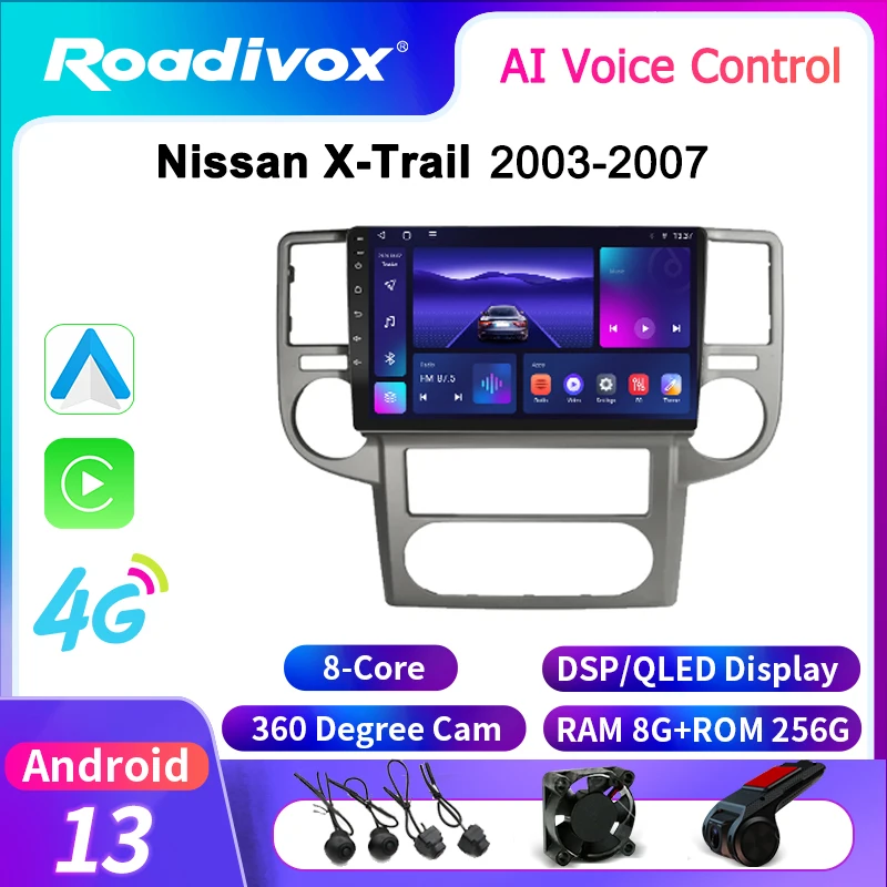 roadivox Android car radio for Nissan X-Trail 2003 2007 stereo GPS Navigation video Multimedia Player tape recorder carplay
roadivox Android car radio for Nissan X-Trail 2003 2007 stereo GPS Navigation video Multimedia Player tape recorder carplay