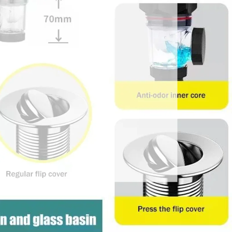 Universal Flip Stainless Steel Washbasin Washbasin Sink Wall Drainage Pipe Kitchen Bathroom Accessories Anti Odor Drainage Pipe
Universal Flip Stainless Steel Washbasin Washbasin Sink Wall Drainage Pipe Kitchen Bathroom Accessories Anti Odor Drainage Pipe