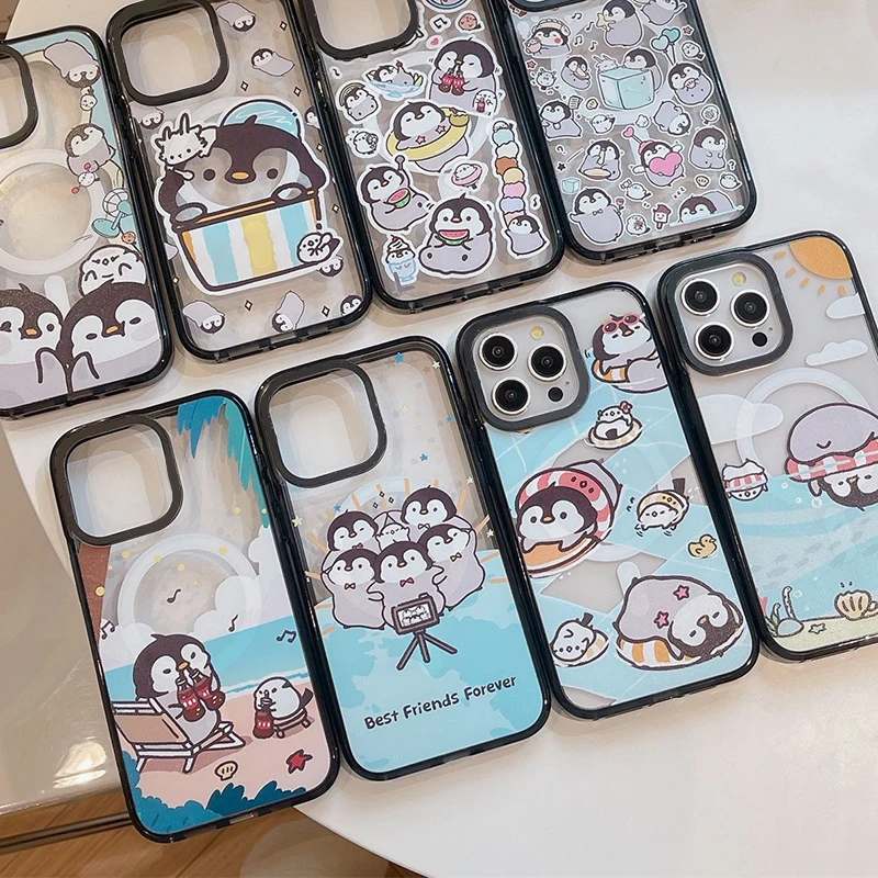 Cute Penguin Acrylic Black Border Magnetic Phone Case Cover for IPhone 11 12 13 14 15 Pro Max Case
Cute Penguin Acrylic Black Border Magnetic Phone Case Cover for IPhone 11 12 13 14 15 Pro Max Case