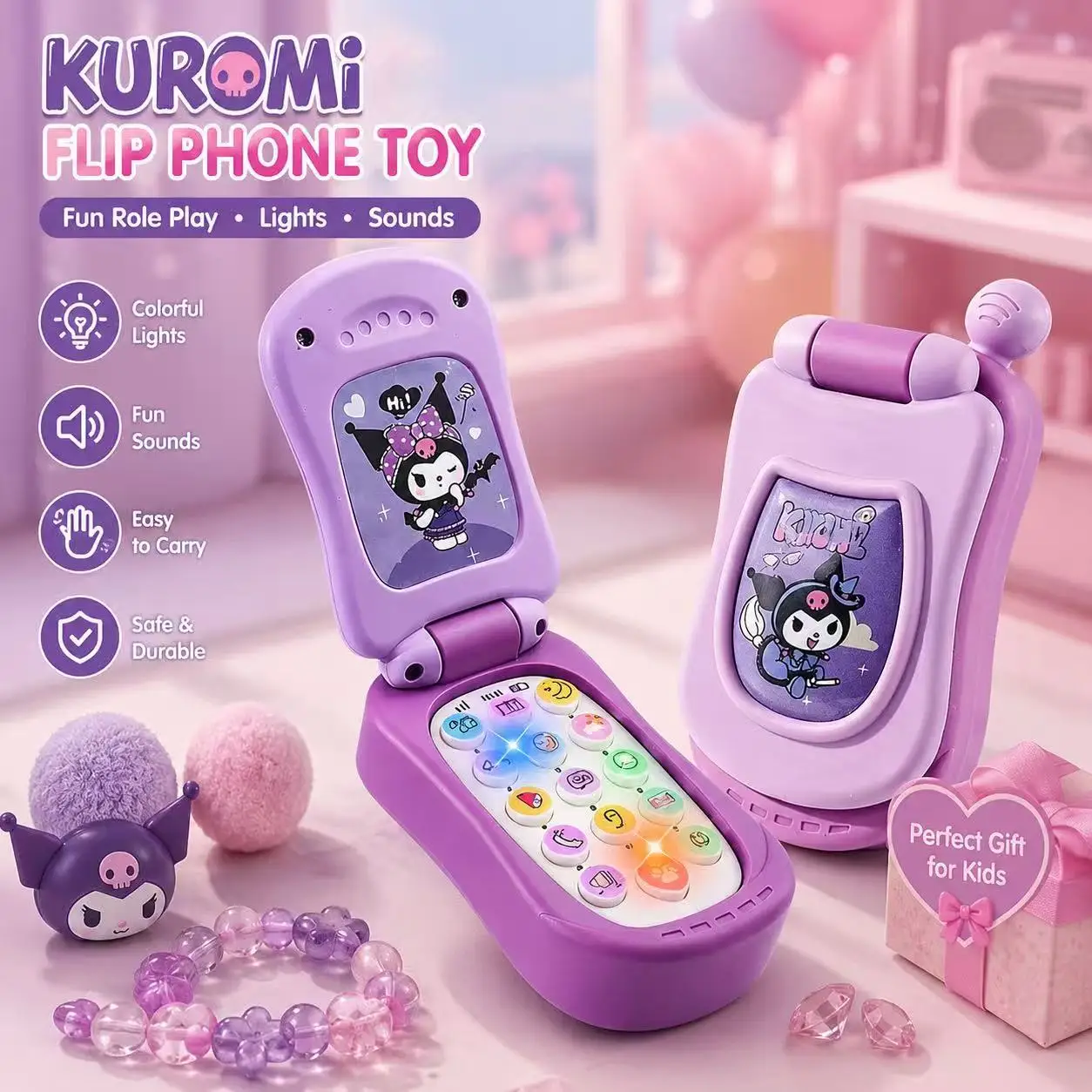 Sanrio's Music Mobile Phone Toy Kawaii Melody Kuromi Cinnamoroll Phone Ins Korean Student Toy Cartoon Anime Friend Birthday Gift
Sanrio's Music Mobile Phone Toy Kawaii Melody Kuromi Cinnamoroll Phone Ins Korean Student Toy Cartoon Anime Friend Birthday Gift