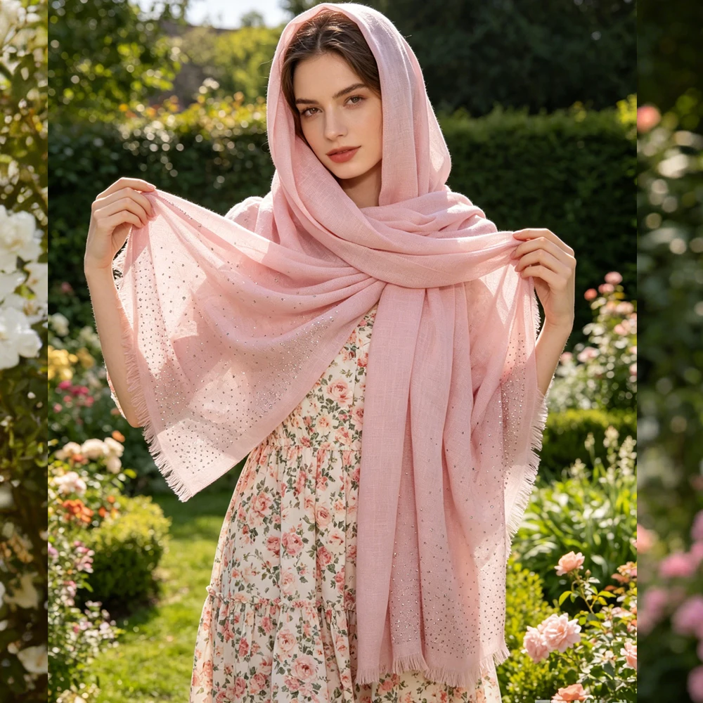 Muslim Women Tassel Long Scarf Rhinestone Shawls Wrap Maxi Scarves Islam Stole Bandanas Headband Bufanda Foulard Turbante Mujer
Muslim Women Tassel Long Scarf Rhinestone Shawls Wrap Maxi Scarves Islam Stole Bandanas Headband Bufanda Foulard Turbante Mujer