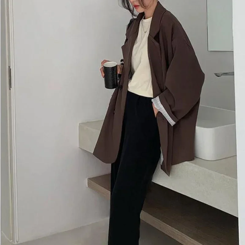 Blazers Women Minimalist Solid Outwear Loose Elegant Retro Official Fashion High Street Feminine All-match Spring Comfortable
Blazers Women Minimalist Solid Outwear Loose Elegant Retro Official Fashion High Street Feminine All-match Spring Comfortable