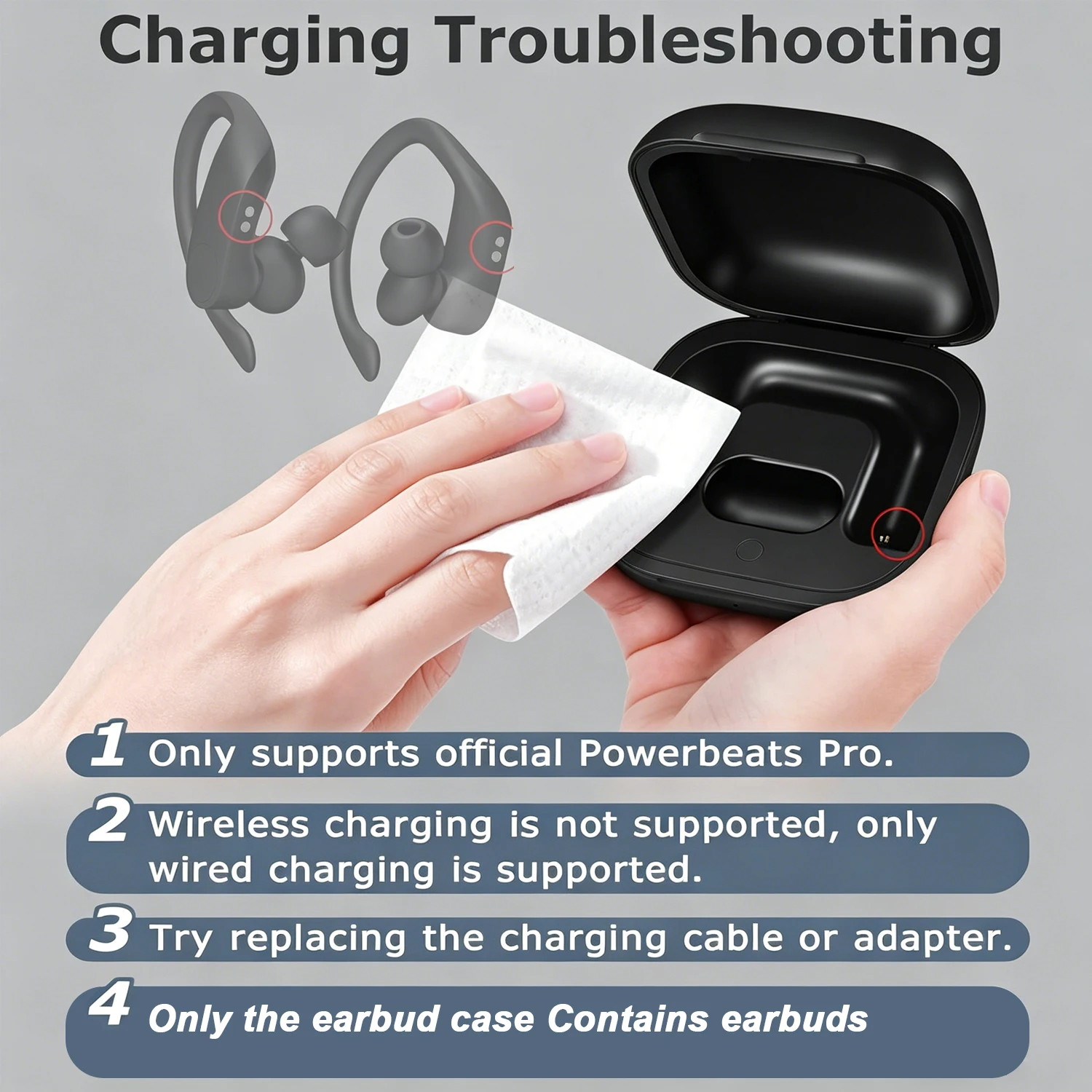 Replacement Charging Case for Beats Powerbeats Pro 700mAh Battery Bluetooth compatible Pairing Portable Charger Case
Replacement Charging Case for Beats Powerbeats Pro 700mAh Battery Bluetooth compatible Pairing Portable Charger Case