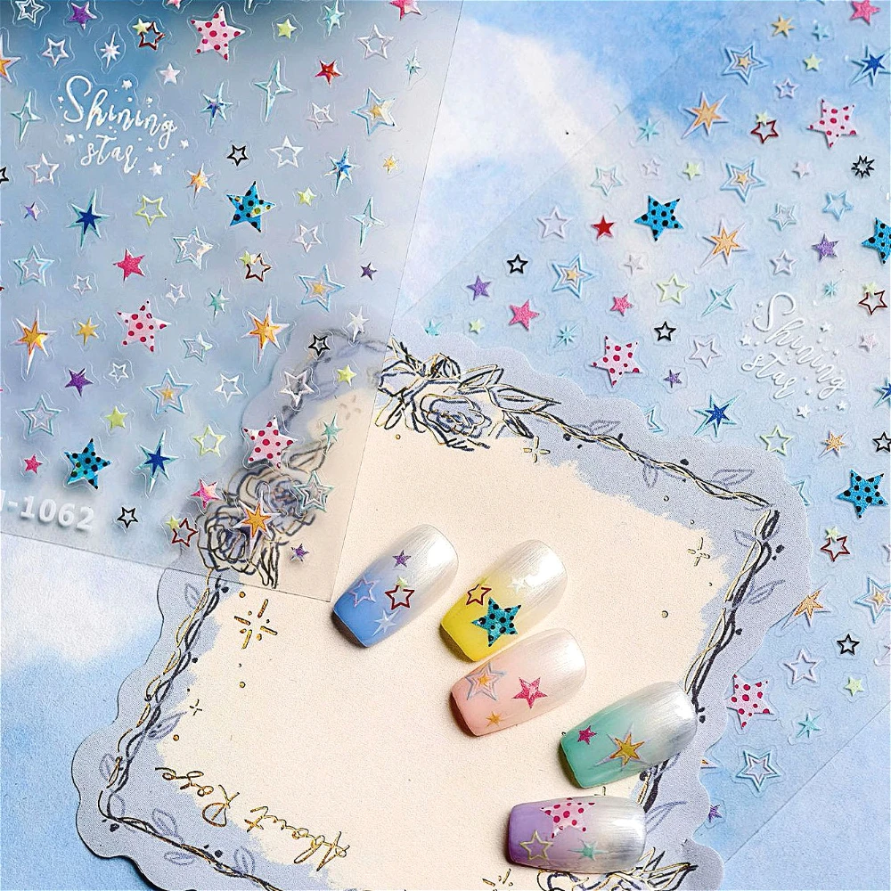 Lovely Polarized Shiny Colored Polka Dot Stars Meteors 3D Self Adhesive Nail Art Stickers Rhinestone Sparkling Manicure Decals
Lovely Polarized Shiny Colored Polka Dot Stars Meteors 3D Self Adhesive Nail Art Stickers Rhinestone Sparkling Manicure Decals