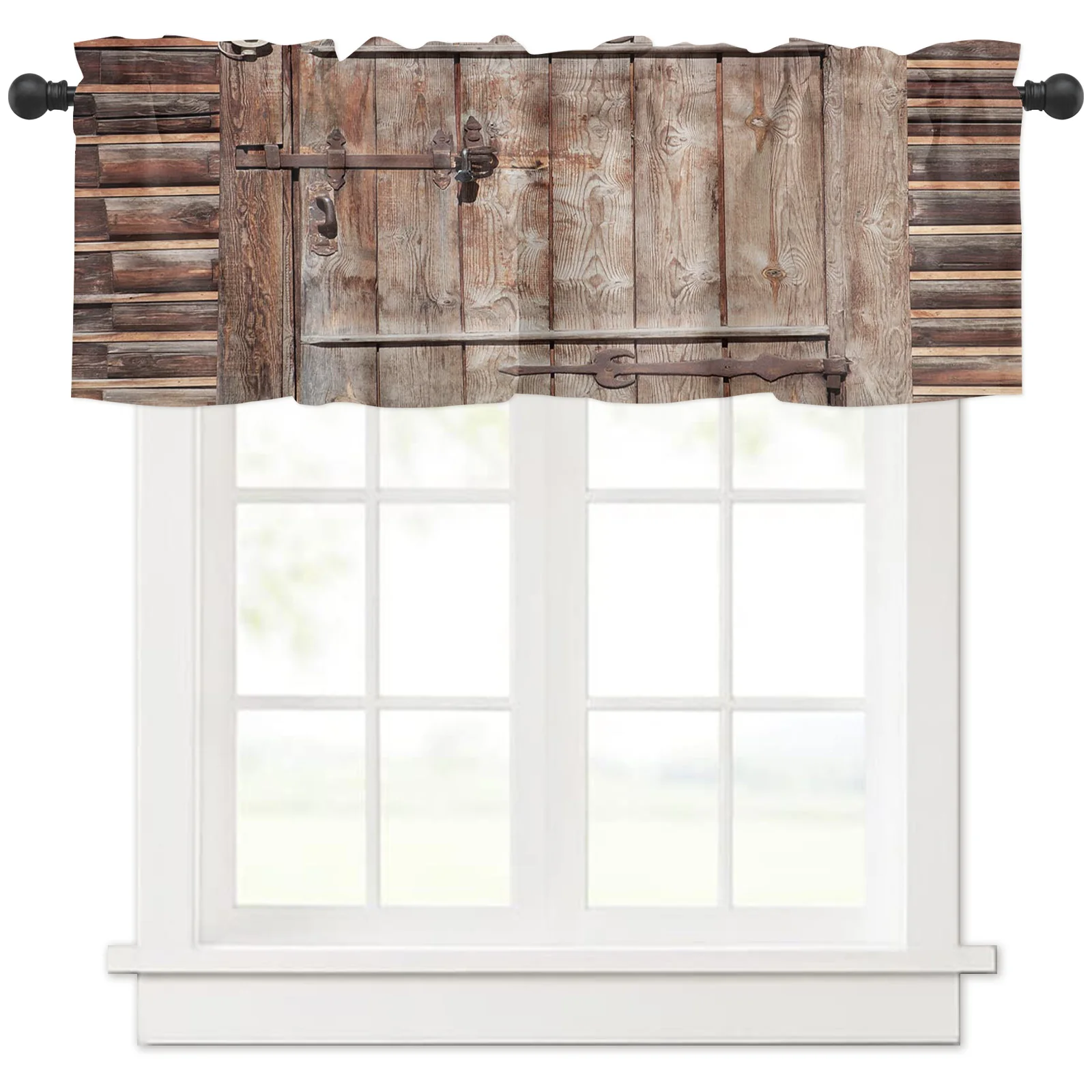 Valances for Windows Kitchen Living Room Small Window Valance Rustic Old Wooden Barn Door Farmhouse Countryside Village Board
Valances for Windows Kitchen Living Room Small Window Valance Rustic Old Wooden Barn Door Farmhouse Countryside Village Board