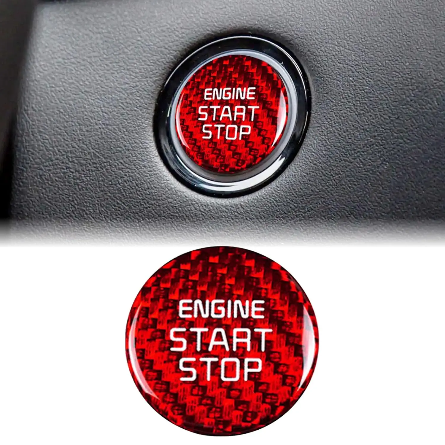 Fit for Engine Start Stop Button Sticker Carbon Fiber Key Lgnition Cover Interior Button Trim for KIA Stinger 2018-2023
Fit for Engine Start Stop Button Sticker Carbon Fiber Key Lgnition Cover Interior Button Trim for KIA Stinger 2018-2023