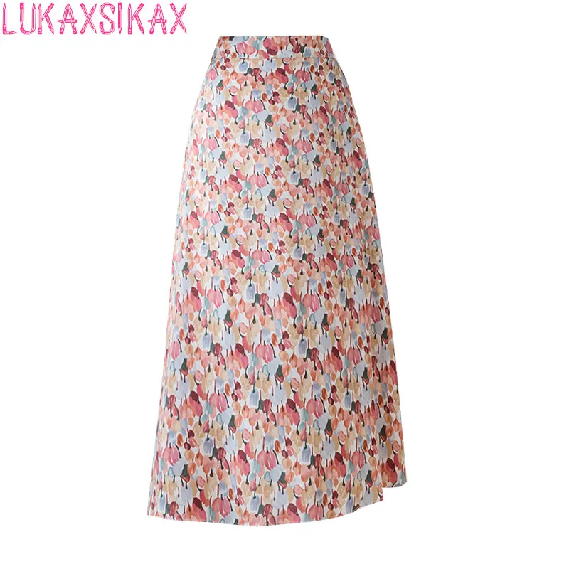LUKAXSIKAX 2022 New Spring Summer Women High Waist Slim Long Skirt Korean Style Sweet Floral Chiffon Skirt
LUKAXSIKAX 2022 New Spring Summer Women High Waist Slim Long Skirt Korean Style Sweet Floral Chiffon Skirt