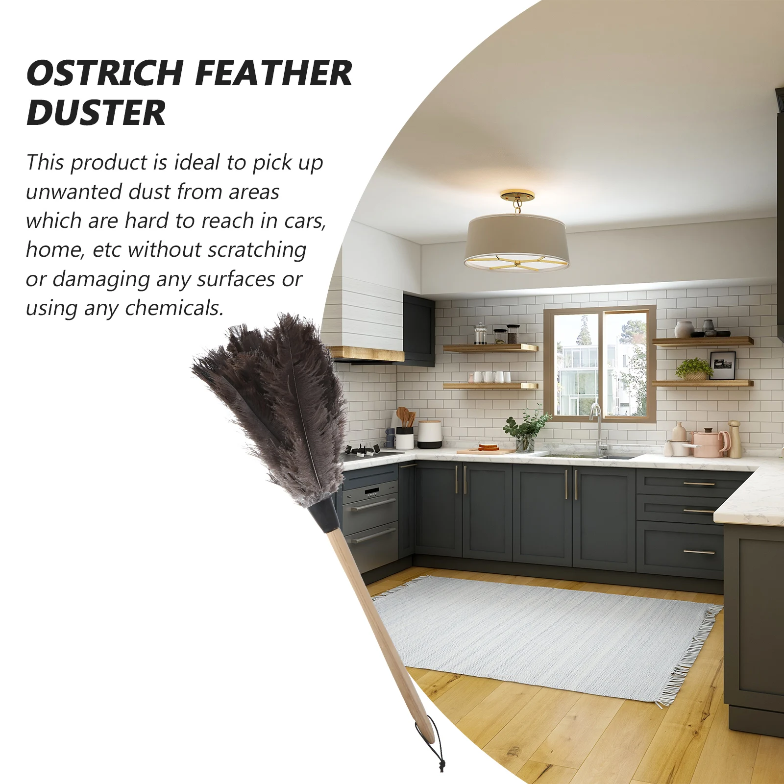 Ostrich Duster Electrostatic Dust Cleaner Home Furniture Appliances Wood Handle Soft Non Slip Clean Tool
Ostrich Duster Electrostatic Dust Cleaner Home Furniture Appliances Wood Handle Soft Non Slip Clean Tool