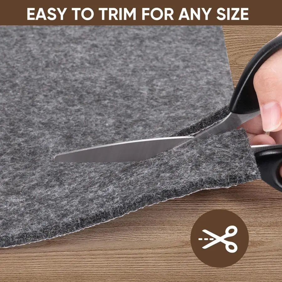 8x10 Ft Non Slip Rug Pad Gripper, 1 4 Thick Felt and Rubber Gripper Backing, Shock Absorbing Carpet Pad, Safe for All Floors 8x1
8x10 Ft Non Slip Rug Pad Gripper, 1 4 Thick Felt and Rubber Gripper Backing, Shock Absorbing Carpet Pad, Safe for All Floors 8x1