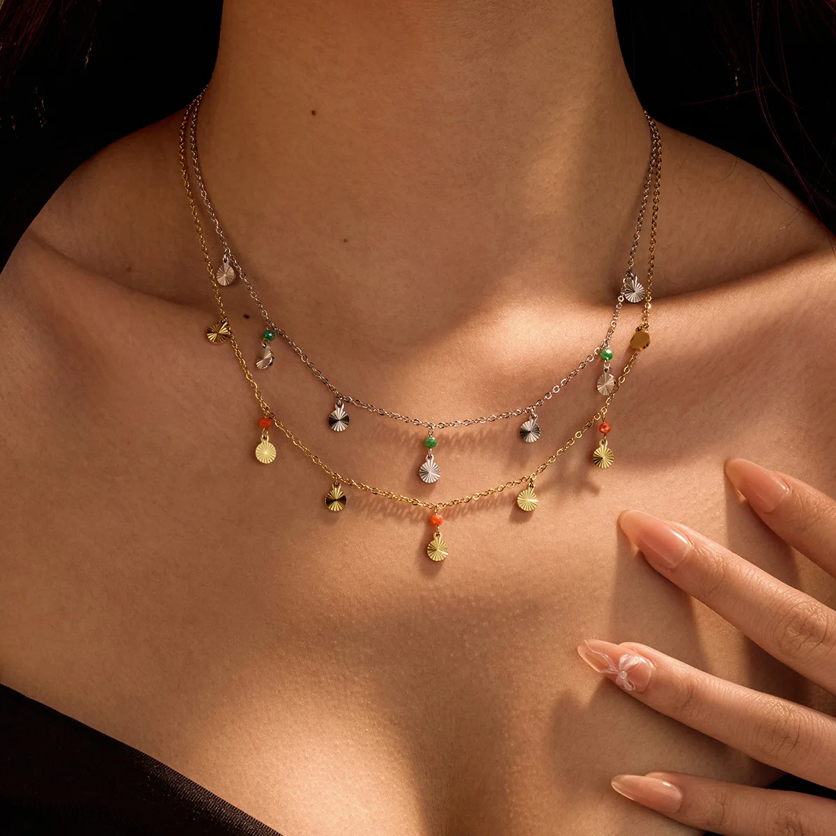 Fashion Simple Round Textured Jewelry Necklace Pendant Stainless Steel 18k PVD Gold-plated Water Proof No Fading Necklace
Fashion Simple Round Textured Jewelry Necklace Pendant Stainless Steel 18k PVD Gold-plated Water Proof No Fading Necklace