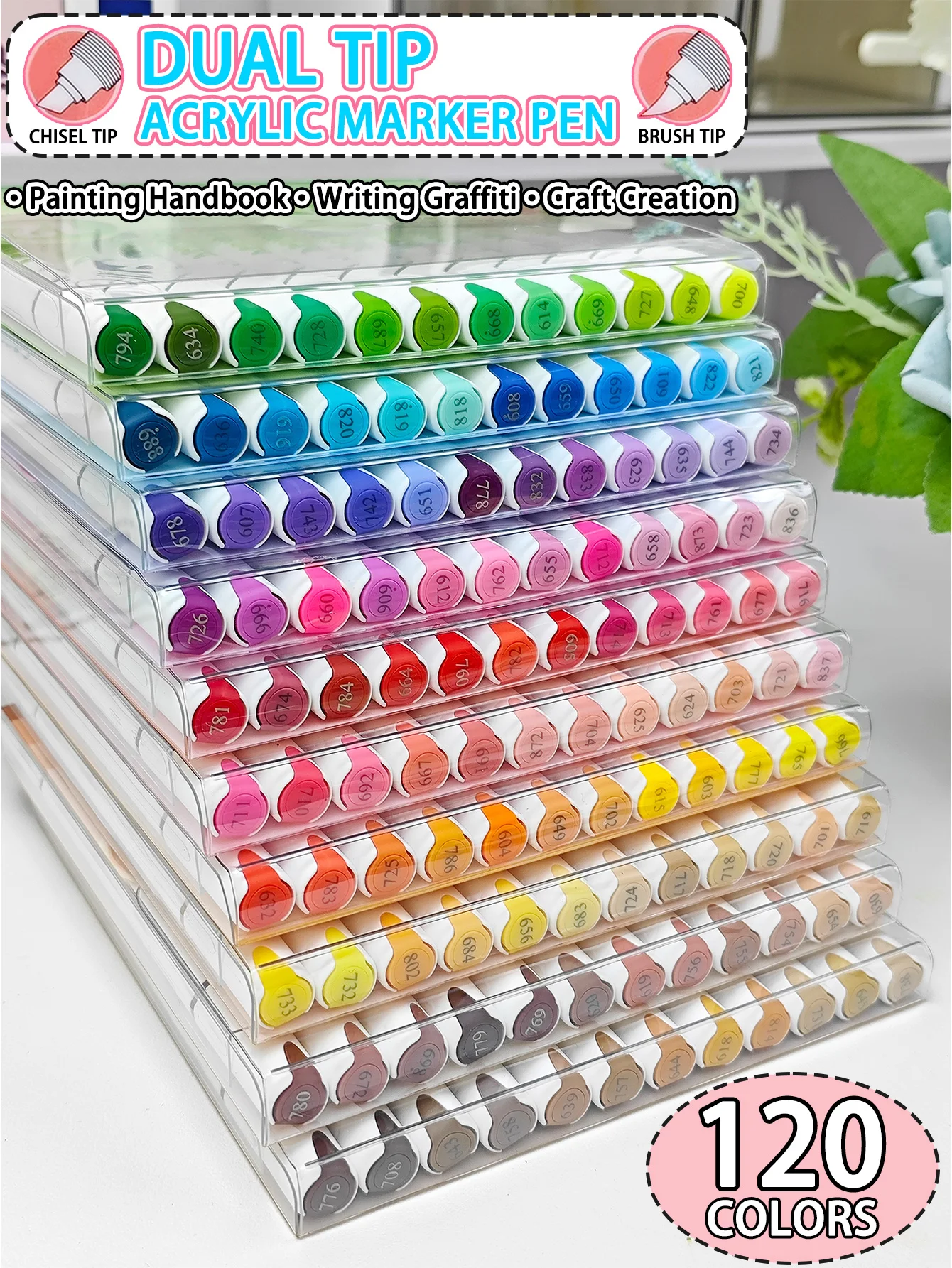 12/120 colors Dual Tip Acrylic Marker Pen,Direct Liquid Marker Pen Set,Graffiti Paint Art Acrylic Pens,Chisel Tip And Brush Tip
12/120 colors Dual Tip Acrylic Marker Pen,Direct Liquid Marker Pen Set,Graffiti Paint Art Acrylic Pens,Chisel Tip And Brush Tip