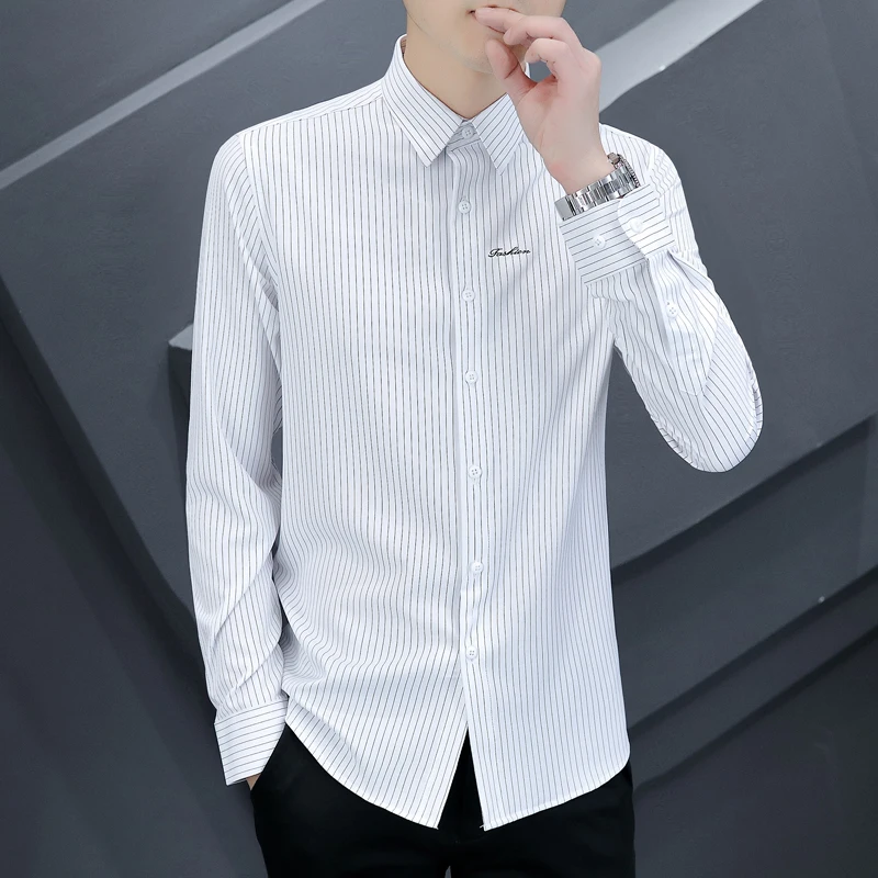 Мужская рубашка Slim Fit с длинным рукавом, деловая, формальная, весенне-осенняя, не требующая глажки, премиум-класса, модная и стильная.
Мужская рубашка Slim Fit с длинным рукавом, деловая, формальная, весенне-осенняя, не требующая глажки, премиум-класса, модная и стильная.