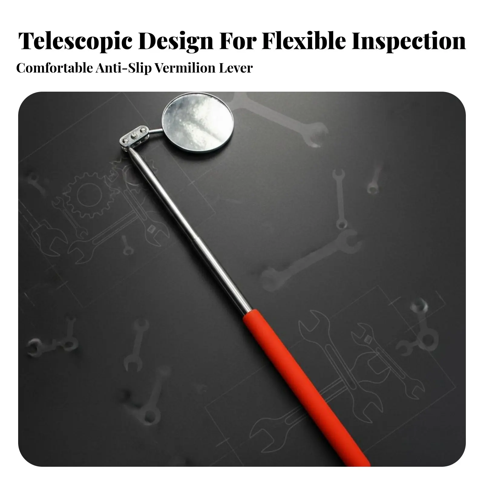 Telescopic Inspection Mirror Long-Lasting Stainless Steel Telescoping Inspection Mirror Hand Tool Ergonomic Grip Handle Portable
Telescopic Inspection Mirror Long-Lasting Stainless Steel Telescoping Inspection Mirror Hand Tool Ergonomic Grip Handle Portable