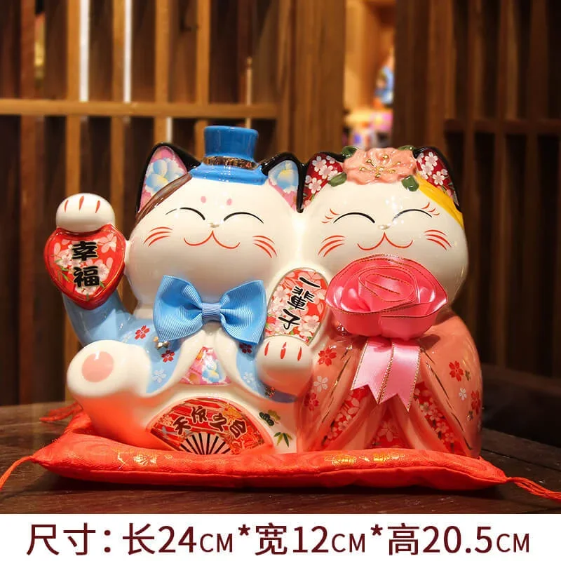 Ceramic Lucky Cat Ornament Creative Piggy Bank Wedding Gifts Shop Opened Gift Coin Storage Box Wine Cabinet Porch Decorations
Ceramic Lucky Cat Ornament Creative Piggy Bank Wedding Gifts Shop Opened Gift Coin Storage Box Wine Cabinet Porch Decorations