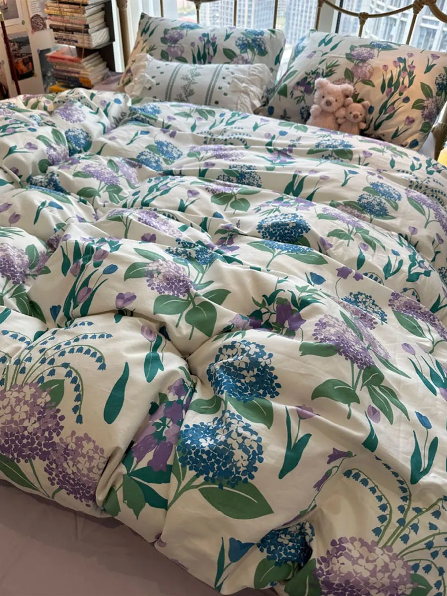 Romantic pueple blue flower hydrangea bedding set,twin full queen king cotton home textile bed sheet pillow case quilt cover
Romantic pueple blue flower hydrangea bedding set,twin full queen king cotton home textile bed sheet pillow case quilt cover