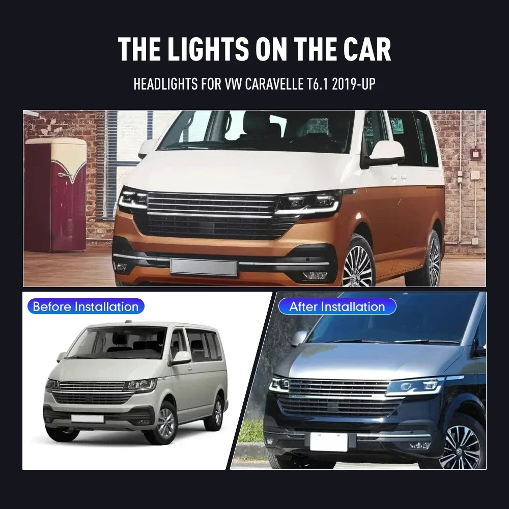 LXBY Pair Of LED Car Headlight Assembly For Volkswagen Caravelle T6.1 2019-up Headlights Tuning Signal Plug And Play Front Head
LXBY Pair Of LED Car Headlight Assembly For Volkswagen Caravelle T6.1 2019-up Headlights Tuning Signal Plug And Play Front Head