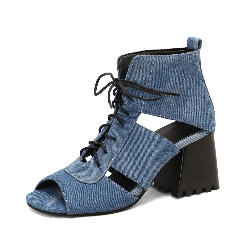 Женские сандалии на шнуровке, джинсовая повседневная летняя обувь с открытым носком, женские сандалии-гладиаторы на каблуке с леопардовым принтом и вырезами WSH5151
Женские сандалии на шнуровке, джинсовая повседневная летняя обувь с открытым носком, женские сандалии-гладиаторы на каблуке с леопардовым принтом и вырезами WSH5151