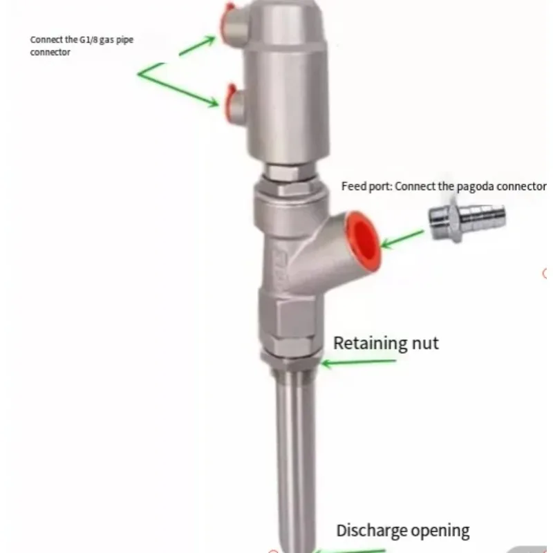 Anti-Drip Pneumatic Filling Valve - Stainless Steel DN15-27 Extension Rod for Filling Machine (Customizable)
Anti-Drip Pneumatic Filling Valve - Stainless Steel DN15-27 Extension Rod for Filling Machine (Customizable)