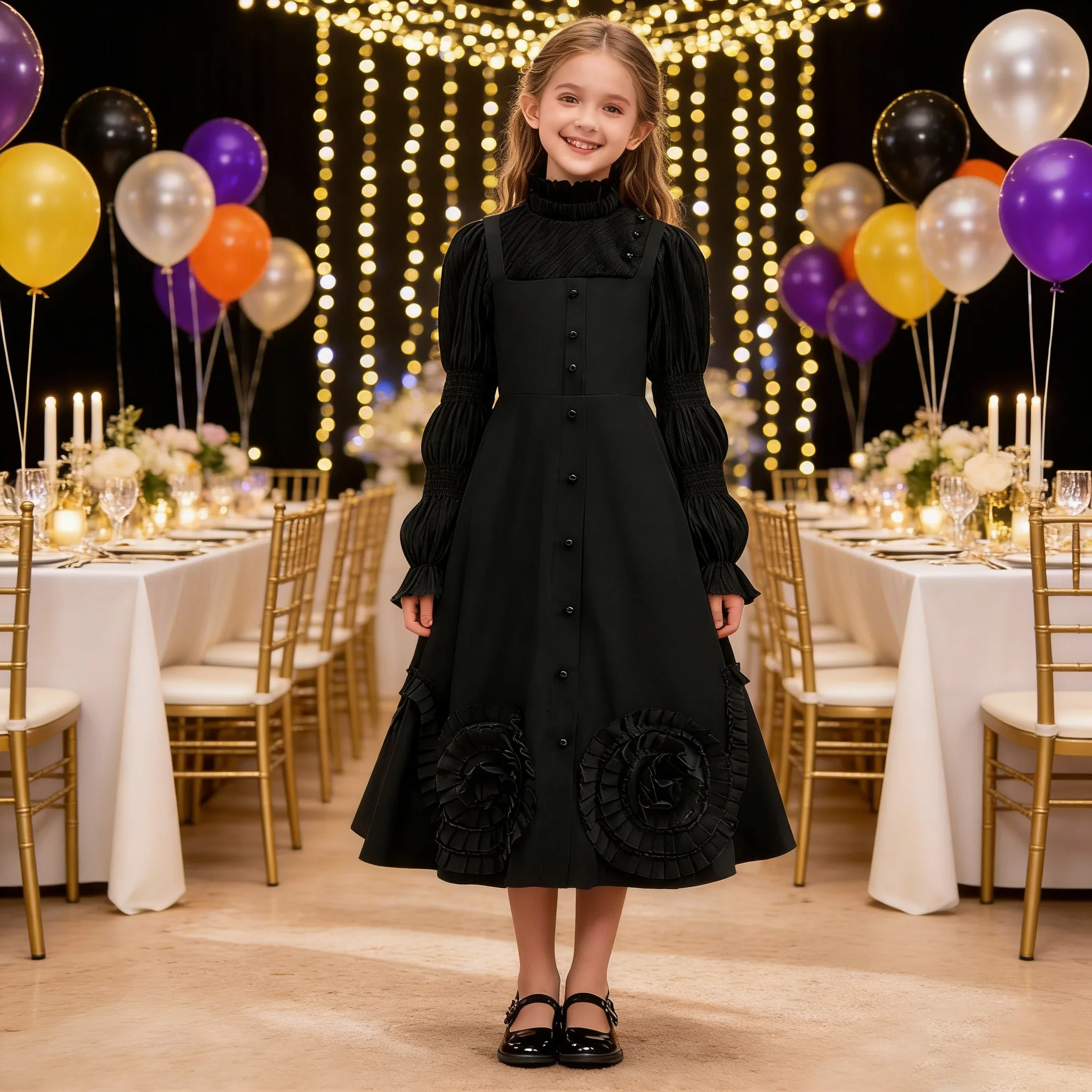 Black Gothic Dress for Girls LongSleeve Party Princess Dress Witch Costume Teenage 4-12Y Girl Wicked Cosplay Carnival performanc
Black Gothic Dress for Girls LongSleeve Party Princess Dress Witch Costume Teenage 4-12Y Girl Wicked Cosplay Carnival performanc