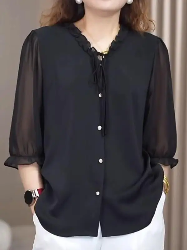 plus Size Women's Fashionable Loose Summer Shirt Meat Concealing Mom Style Top New 2026 Polyester Fiber Seven Sleeve Length
plus Size Women's Fashionable Loose Summer Shirt Meat Concealing Mom Style Top New 2026 Polyester Fiber Seven Sleeve Length