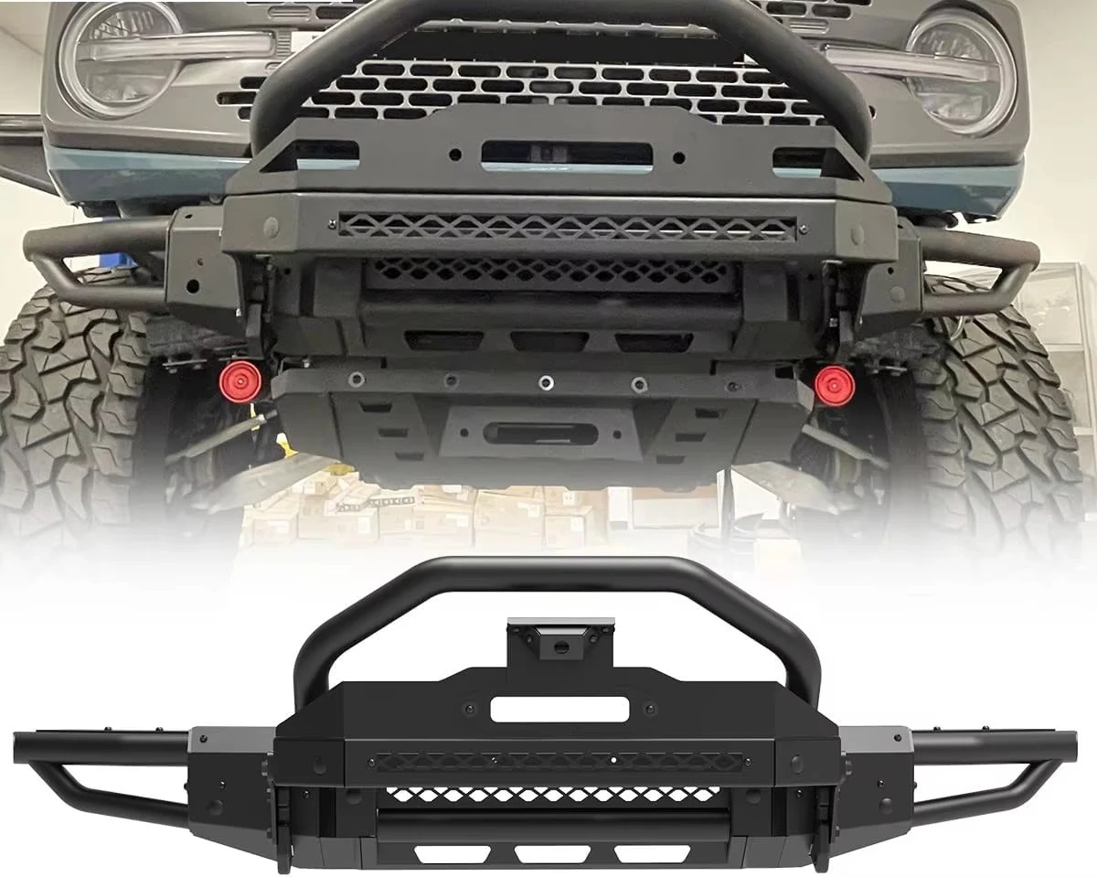 For Ford Bronco 2021-2024 Ruck 4x4 Car Accessories Auto Body Systems Steel Front Bumper Bull Bar for Ford Bronco
For Ford Bronco 2021-2024 Ruck 4x4 Car Accessories Auto Body Systems Steel Front Bumper Bull Bar for Ford Bronco