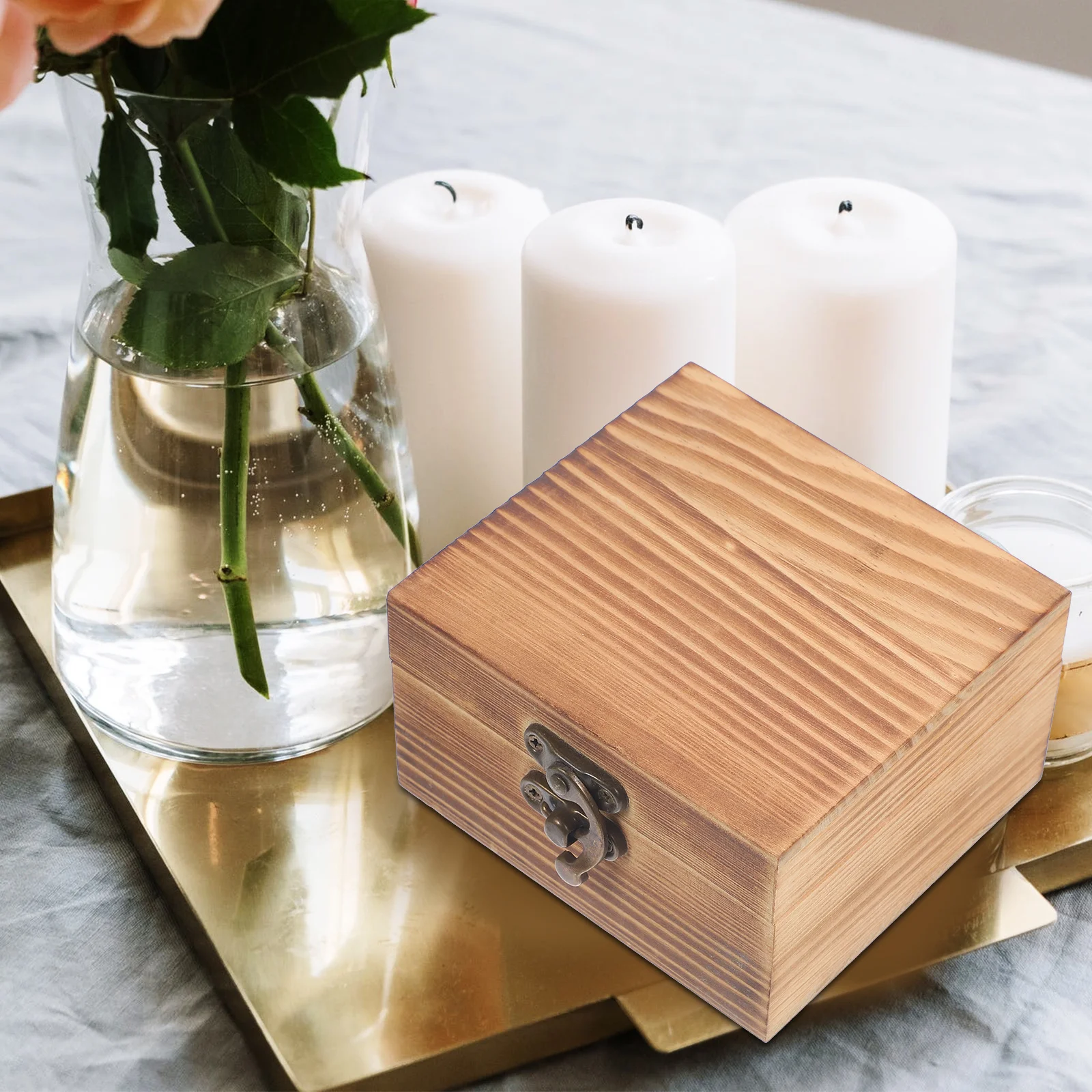 Rustic Wooden Jewelry Box Latch Desktop Storage Case Vintage Trinket Organizer Portable Keepsakes Holder Wooden Storage Box
Rustic Wooden Jewelry Box Latch Desktop Storage Case Vintage Trinket Organizer Portable Keepsakes Holder Wooden Storage Box