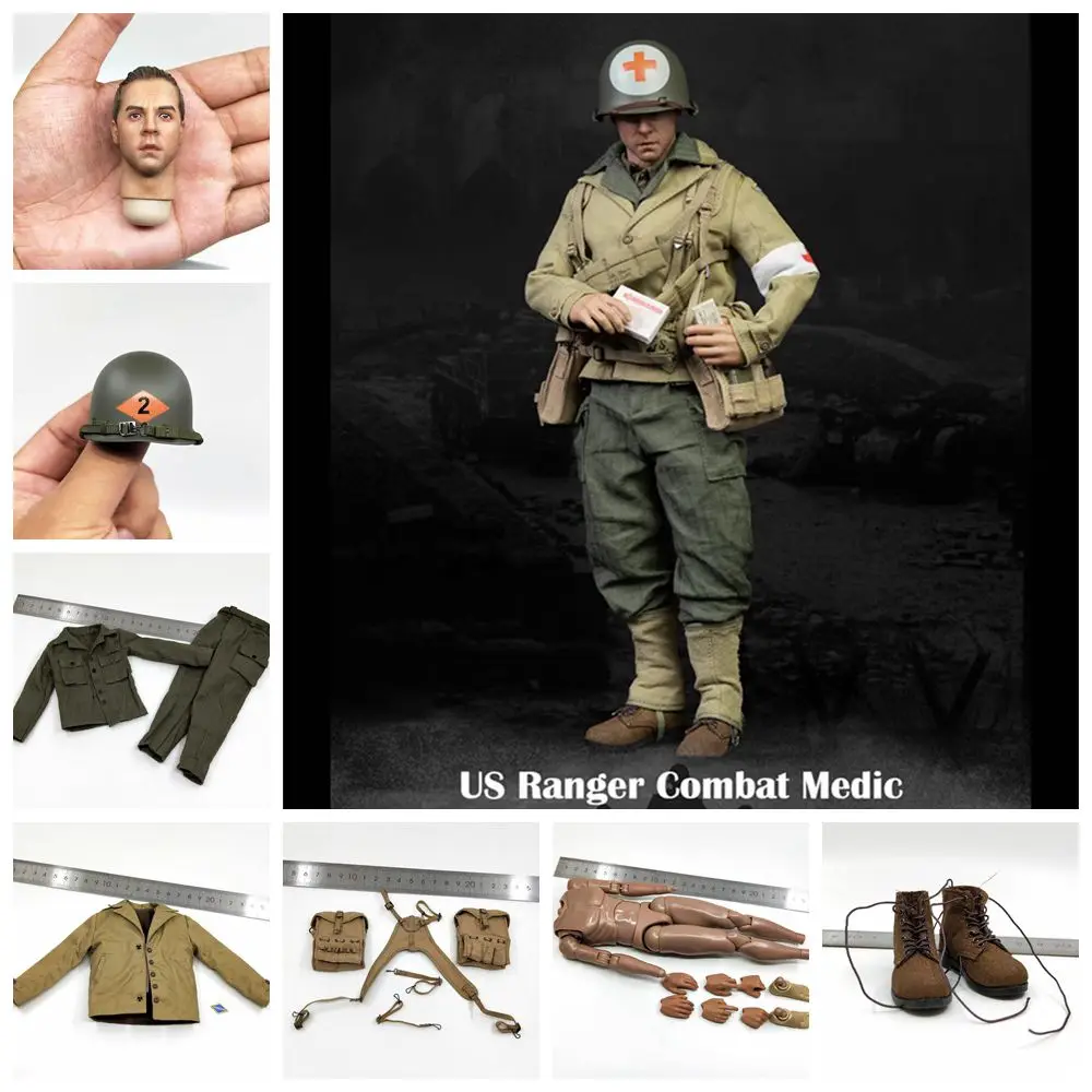 Facepoolfigure 1/6 FP010 WWII US Ranger Combat Medic Soldier 1944 Male Realistic Head Sculpt Carving with Neck Connector For DIY
Facepoolfigure 1/6 FP010 WWII US Ranger Combat Medic Soldier 1944 Male Realistic Head Sculpt Carving with Neck Connector For DIY