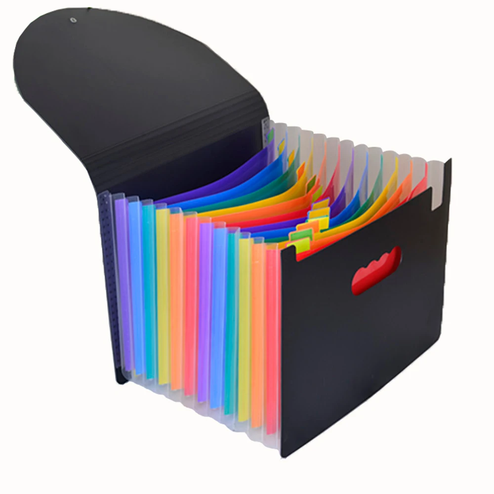 Expanding File Folder 13 Pockets, black Accordion A4 folder Document Bag Office School Supply
Expanding File Folder 13 Pockets, black Accordion A4 folder Document Bag Office School Supply