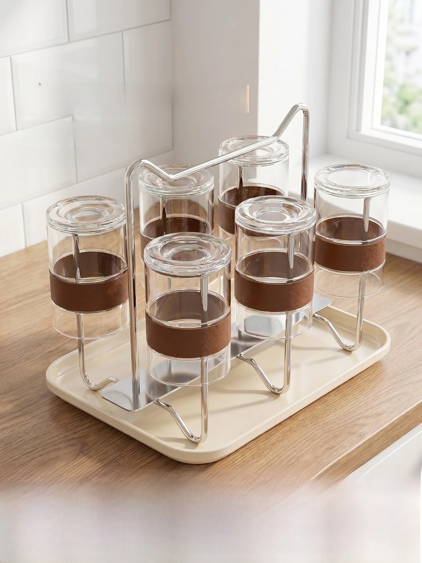 Classic Style Metal Cup Holder 304 Stainless Steel Glass Cup Rack Inverted Tray Draining Shelf Home Use Living Room Tea Cup Rack
Classic Style Metal Cup Holder 304 Stainless Steel Glass Cup Rack Inverted Tray Draining Shelf Home Use Living Room Tea Cup Rack