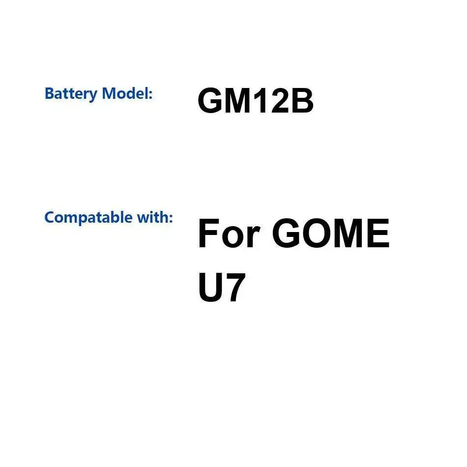 Хорошая низкотемпературная производительность GM12B для Gome U7 3100 мАч, сменный аккумулятор премиум-класса для мобильного телефона
Хорошая низкотемпературная производительность GM12B для Gome U7 3100 мАч, сменный аккумулятор премиум-класса для мобильного телефона