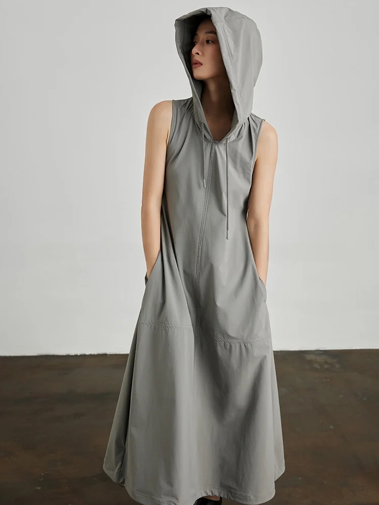 Ordinary times 2024 Casual Style Sleeveless Hooded Dress Women's Outdoor Mountain System Work Skirt Long A-Line Summer Dress
Ordinary times 2024 Casual Style Sleeveless Hooded Dress Women's Outdoor Mountain System Work Skirt Long A-Line Summer Dress