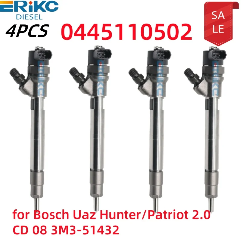 4PCS New High Quality 0445110502 Fuel Injector 0 445 110 502 for Engine OE 51432.1112010
4PCS New High Quality 0445110502 Fuel Injector 0 445 110 502 for Engine OE 51432.1112010