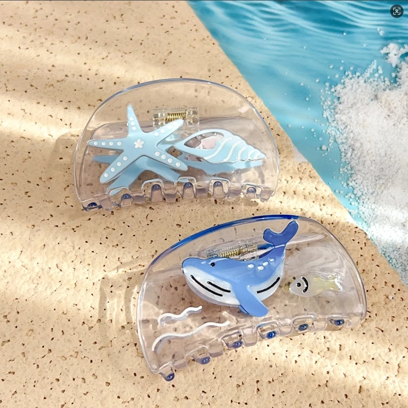 DuoShang 8.8CM Ocean Series Whale Starfish Hair Claw Acetate Claw Clips Beach Trendy Hair Clips for Women Girls Hair Accessories
DuoShang 8.8CM Ocean Series Whale Starfish Hair Claw Acetate Claw Clips Beach Trendy Hair Clips for Women Girls Hair Accessories