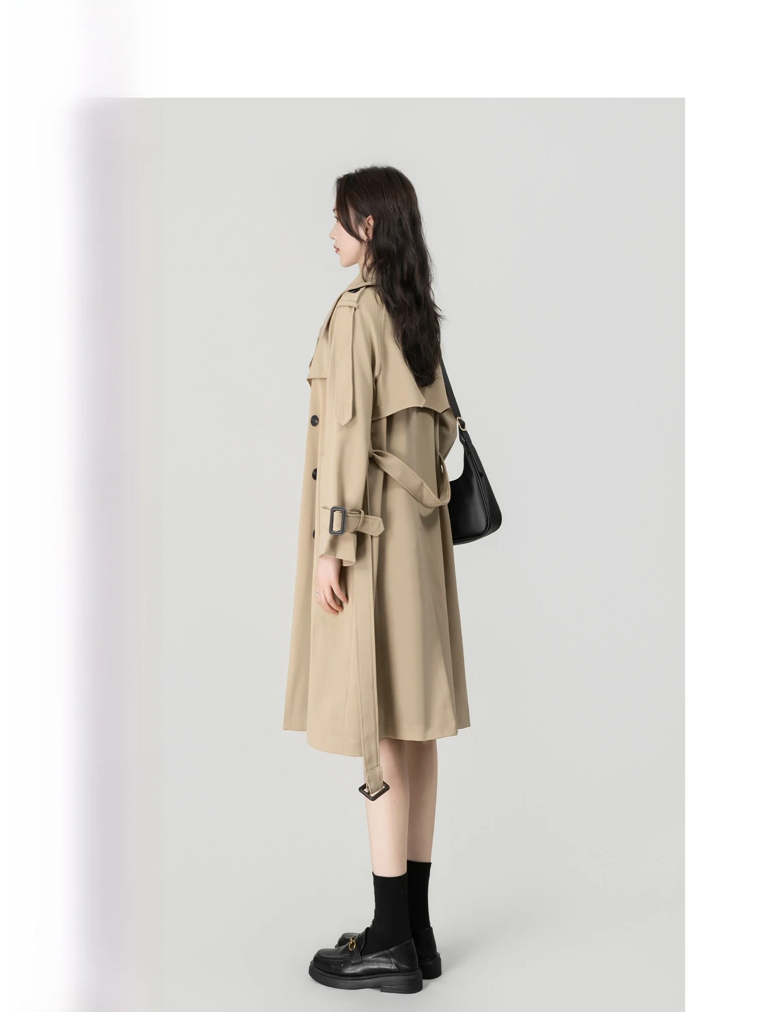 Wavy Egg Korean Style Loose Fit Mid-Length Women's Windbreaker Spring Season Fashion Slimming Coat Double Breasted Long Sleeve
Wavy Egg Korean Style Loose Fit Mid-Length Women's Windbreaker Spring Season Fashion Slimming Coat Double Breasted Long Sleeve