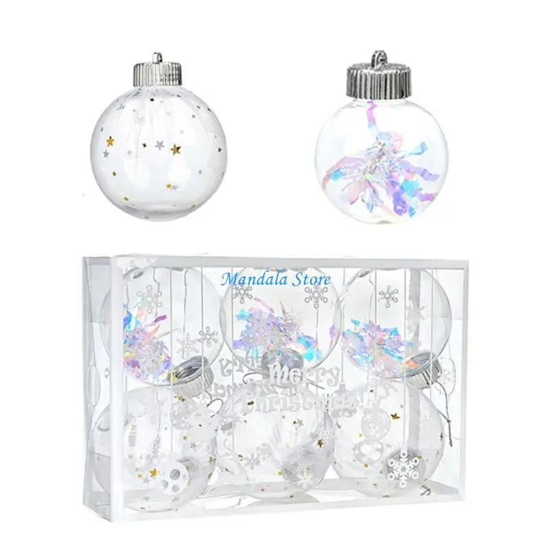 U2JC Pack of 6 Elegant Meshes Ribbon Christmas Balls Pendants for Holiday Adornment
U2JC Pack of 6 Elegant Meshes Ribbon Christmas Balls Pendants for Holiday Adornment