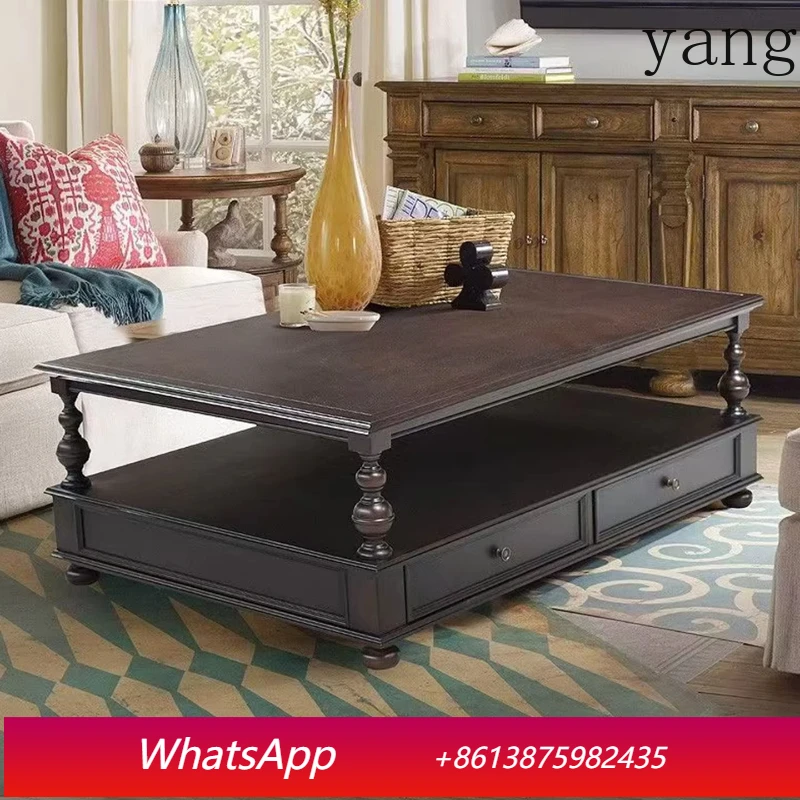 LMM style solid wood coffee table simple small apartment retro living room villa with drawer coffee table
LMM style solid wood coffee table simple small apartment retro living room villa with drawer coffee table