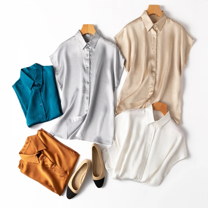 Women Silk Shirt 100% Mulberry Silk 20 Momme Solid Colors Buttons Down Short Sleeve Top Blouse 2025 Office Lady MM567
Women Silk Shirt 100% Mulberry Silk 20 Momme Solid Colors Buttons Down Short Sleeve Top Blouse 2025 Office Lady MM567