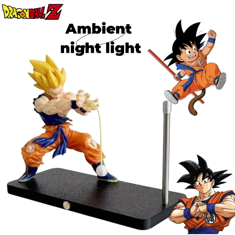 New Dragon Ball Son Goku anime peripherals qigong blaster standing posture shape atmosphere lamp table decoration ornaments.
New Dragon Ball Son Goku anime peripherals qigong blaster standing posture shape atmosphere lamp table decoration ornaments.