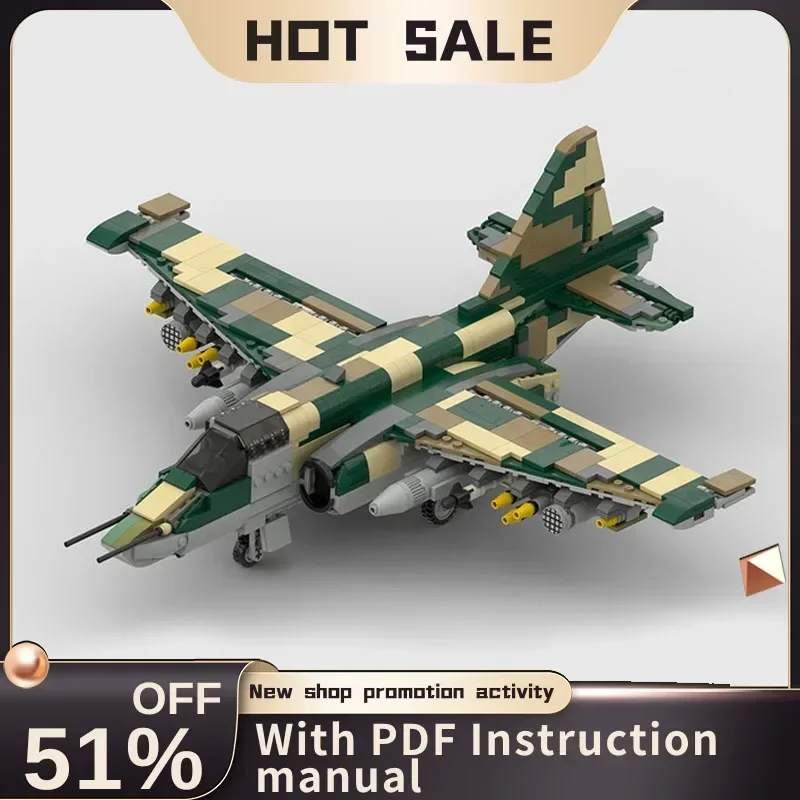 New 900Pcs Moc Military Weapons Sukhoi Su-25 Jet Fighter Model Building Blocks Technology Diy Assembly Toys Bricks Holiday Gift
New 900Pcs Moc Military Weapons Sukhoi Su-25 Jet Fighter Model Building Blocks Technology Diy Assembly Toys Bricks Holiday Gift