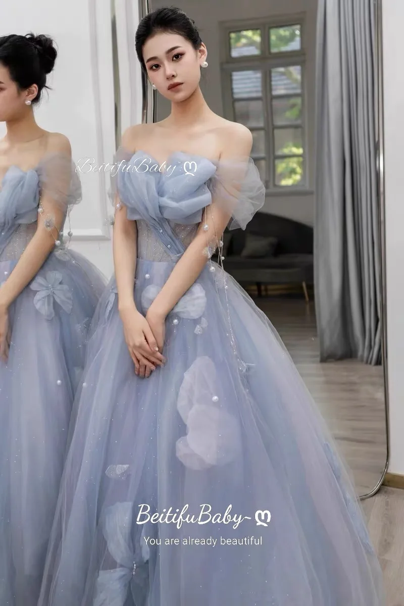BeitifuBaby Princess Style Women's Evening Party Dress Light Luxury Scalloped Strapless Ball Gown Banquet Formal Dress Vestidos
BeitifuBaby Princess Style Women's Evening Party Dress Light Luxury Scalloped Strapless Ball Gown Banquet Formal Dress Vestidos