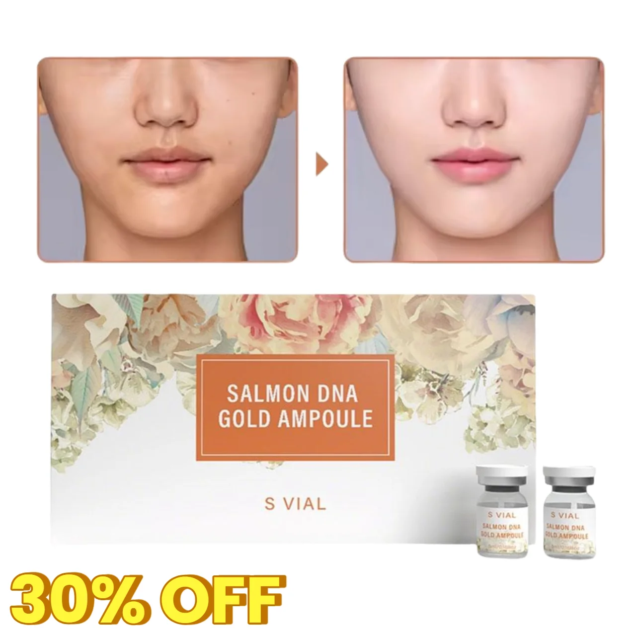 Salmon DNA Gold PDRN Ampoule Serum Kit, High Purity Skin Booster, Deep Hydration Firming Brightening Anti-Wrinkle Facial
Salmon DNA Gold PDRN Ampoule Serum Kit, High Purity Skin Booster, Deep Hydration Firming Brightening Anti-Wrinkle Facial