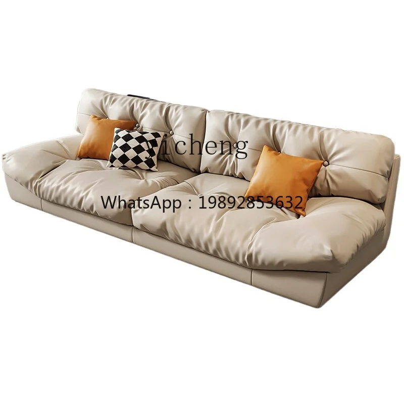 BB cloud leather sofa first layer cowhide cream style modern light luxury simple living room straight row sofa
BB cloud leather sofa first layer cowhide cream style modern light luxury simple living room straight row sofa