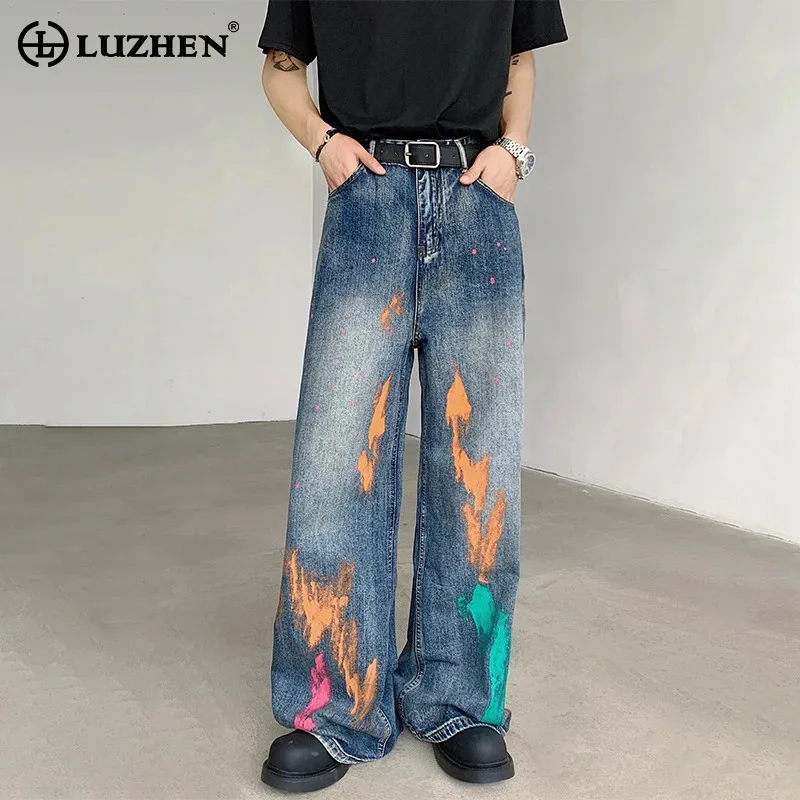LUZHEN, модные джинсы в стиле Хай-стрит, индивидуальные свободные прямые джинсовые брюки, мужские американские повседневные модели LZ4872
LUZHEN, модные джинсы в стиле Хай-стрит, индивидуальные свободные прямые джинсовые брюки, мужские американские повседневные модели LZ4872