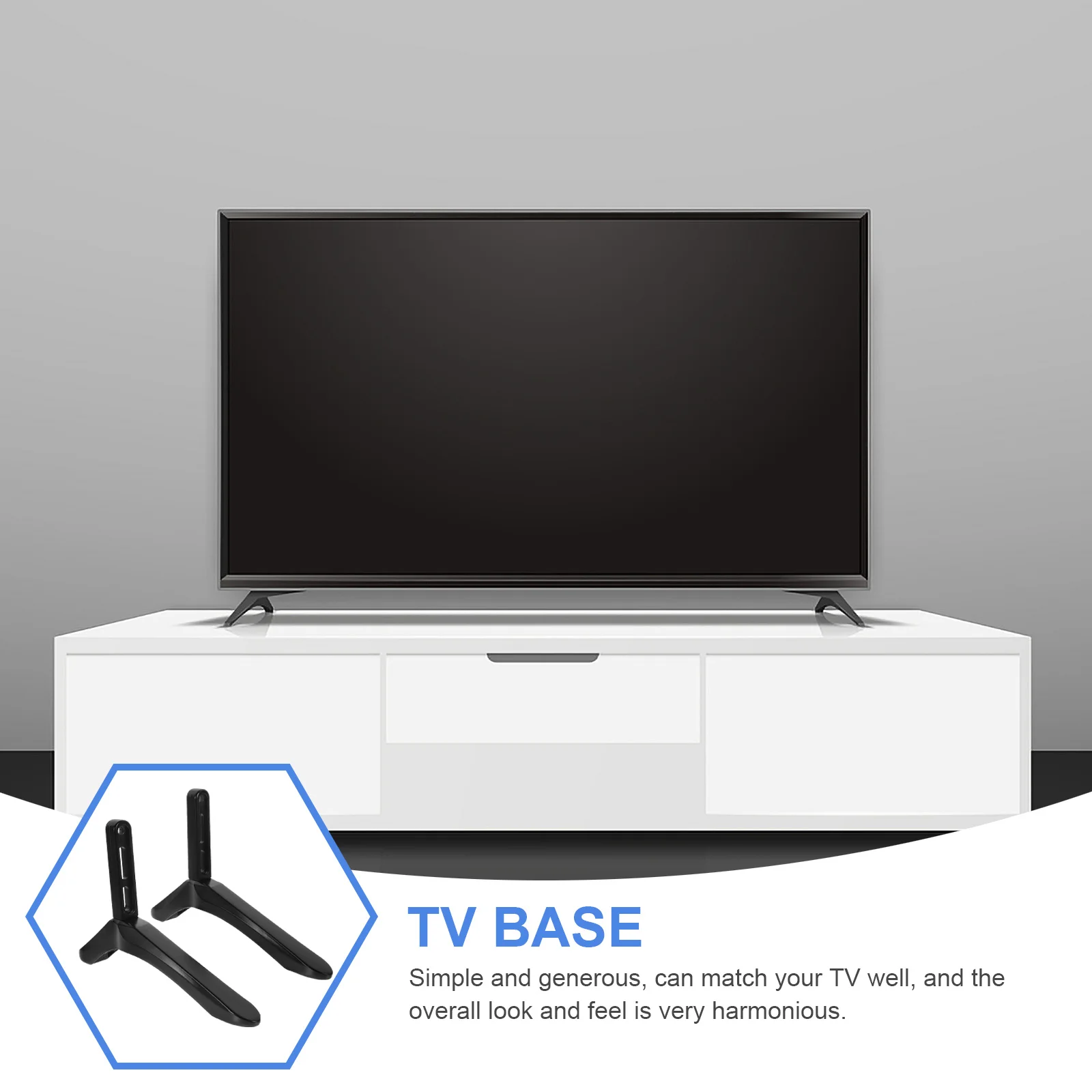 1 set Base Stand Heavy Duty Replacement Holder Simple Design Tabletop Mount For Home Bedroom Hotel Support Stand 
1 set Base Stand Heavy Duty Replacement Holder Simple Design Tabletop Mount For Home Bedroom Hotel Support Stand