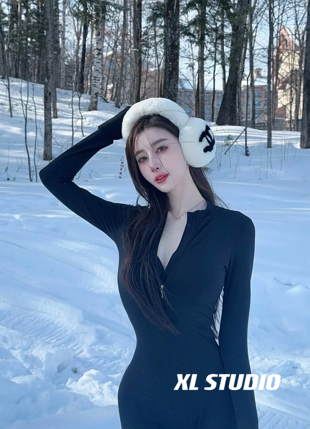 High-Waisted Fce-Lined Zipper Jumpsuit Long Sve Snowy und Yoga Sports Women's Bla Slim-Fit Bodysuit Nine-Piece Pants
High-Waisted Fce-Lined Zipper Jumpsuit Long Sve Snowy und Yoga Sports Women's Bla Slim-Fit Bodysuit Nine-Piece Pants