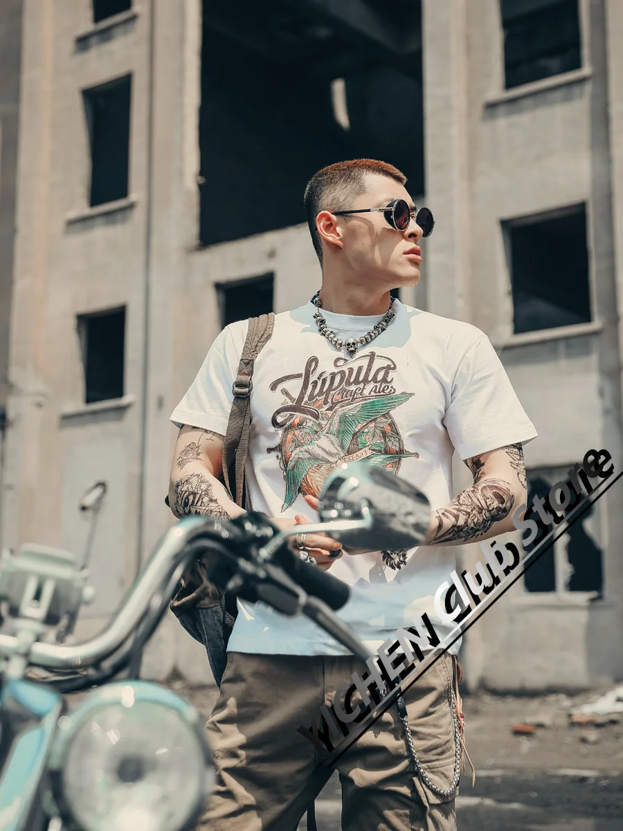 European And American High Street Trendy Brand Tattoo Tattoo Cotton Niche Trend Rock Men's Street American Motorcycle T-Shirt
European And American High Street Trendy Brand Tattoo Tattoo Cotton Niche Trend Rock Men's Street American Motorcycle T-Shirt