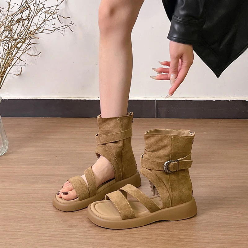 Brown Thick Bottom Roman Sandals Women's Short Boots 2026 New Summer Ultra Fire Pants Tube Cool Boots Boots
Brown Thick Bottom Roman Sandals Women's Short Boots 2026 New Summer Ultra Fire Pants Tube Cool Boots Boots